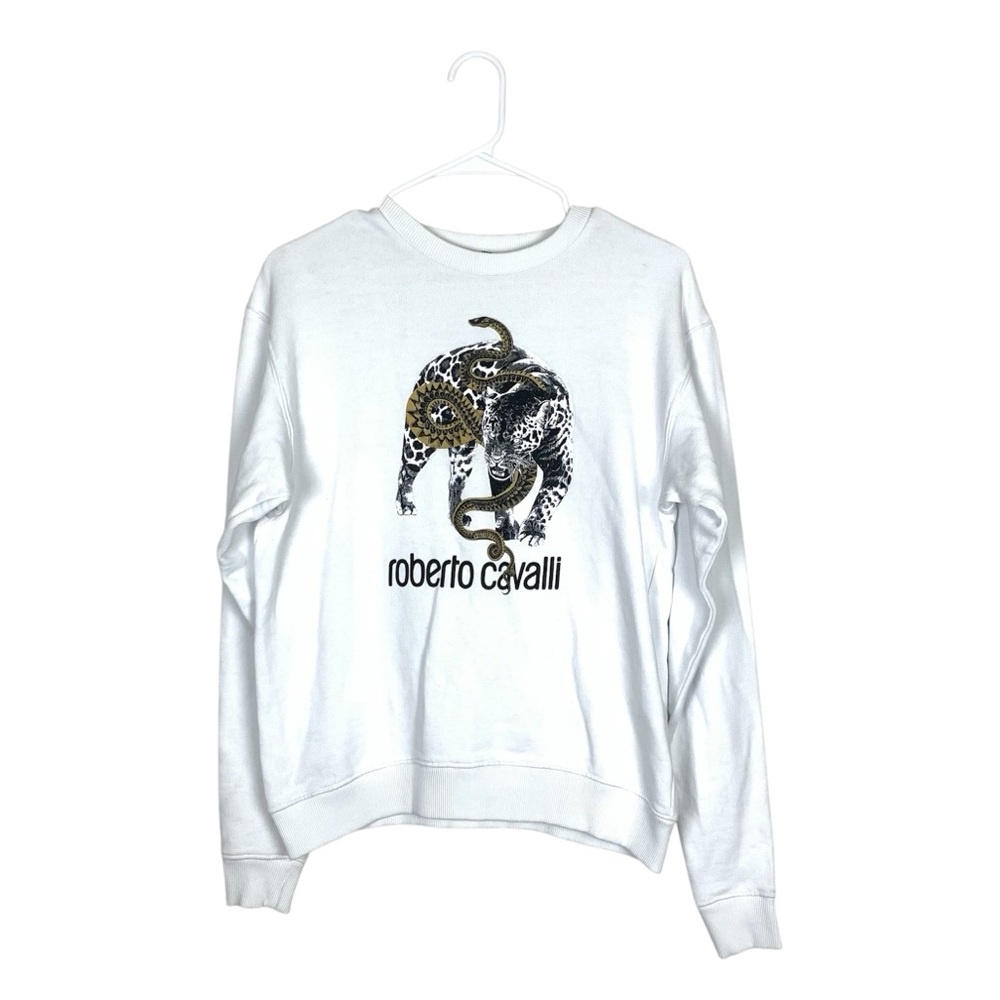 Roberto Cavallli panther snake graphic sweatshirt
